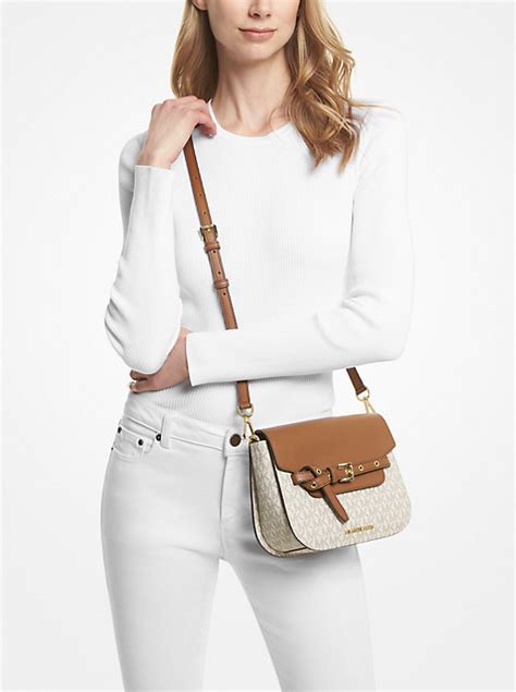 michael kors emilia saddle|Emilia Small Logo Crossbody Bag – Michael Kors Pre.